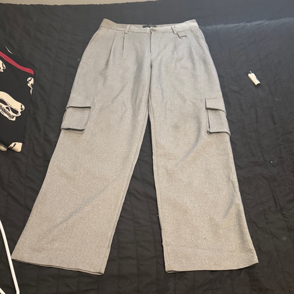 White Fox Boutique Gray Wide Leg Pants